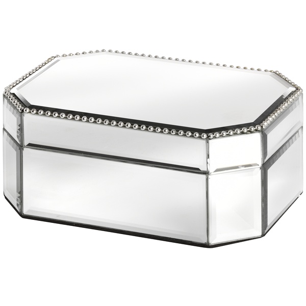 SPECIAL...MIRRORED JEWELLERY BOX MED 16x12x7cm From WJ Sampson