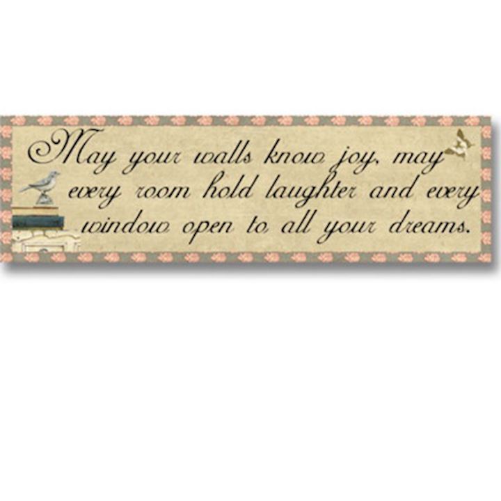 MAY THE WALLS PLAQUE 40x12cm