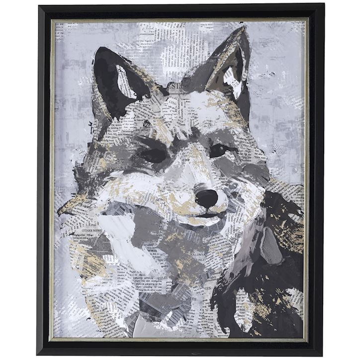 FRAMED FOX PICTURE 40x50cm