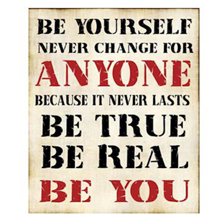 BE YOURSELF PLAQUE 30X25CM