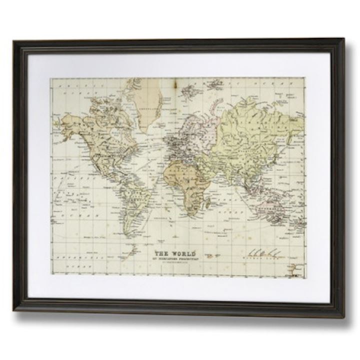 SPECIAL...MERCATORS MAP OF THE WORLD  68x50cm