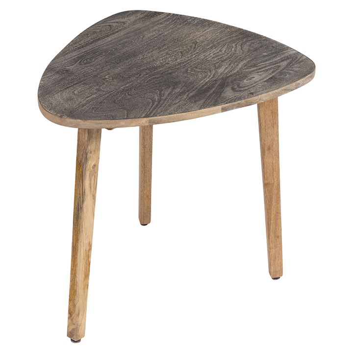 RUSTIC WOOD SIDE TABLE 55x50x50cm
