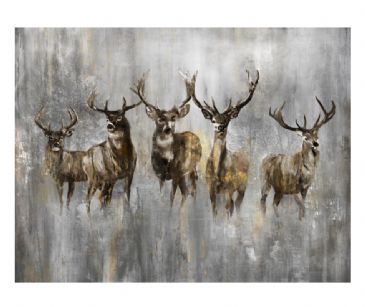 STAGS ON CANVAS 80x120cm