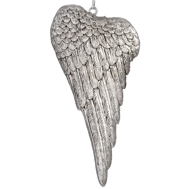 SILVER WING HANGING ORNAMENT 1x12x6cm