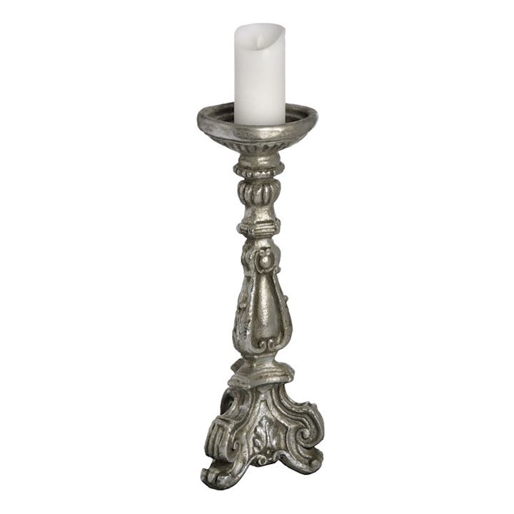 SPECIAL...A/Q SILVER CANDLE STAND 53CM