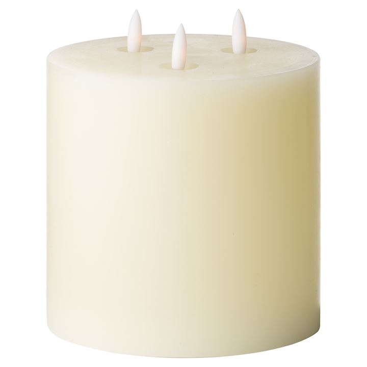 LUXE COLLECTION NATURAL GLOW 6x6 LED IVORY CANDLE