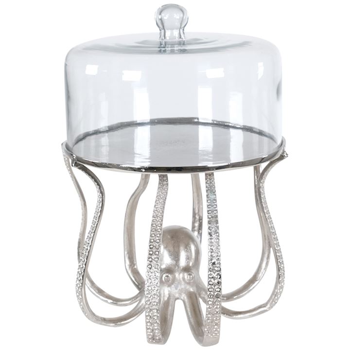 NICKLE OCTOPUS CAKE STAND 38x38x30cm