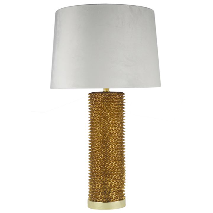 A/Q GOLD TABLE LAMP WITH CHALK SHADE 40x40x75cm