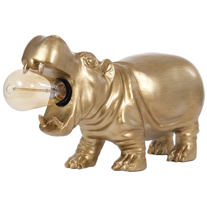 GOLD HIPPO TABLE LAMP