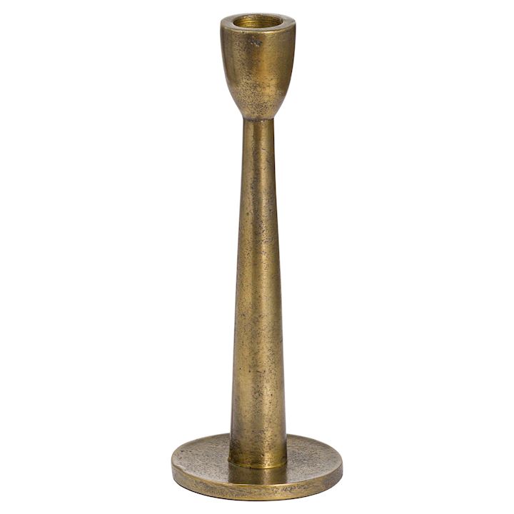 OHLSON A/Q BRASS LARGE TAPPERED CANDLE HOLDER 28cm