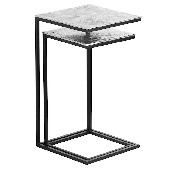 SET OF 2 SOFA TABLES (L)35x35x64cm (S)30x30x57cm