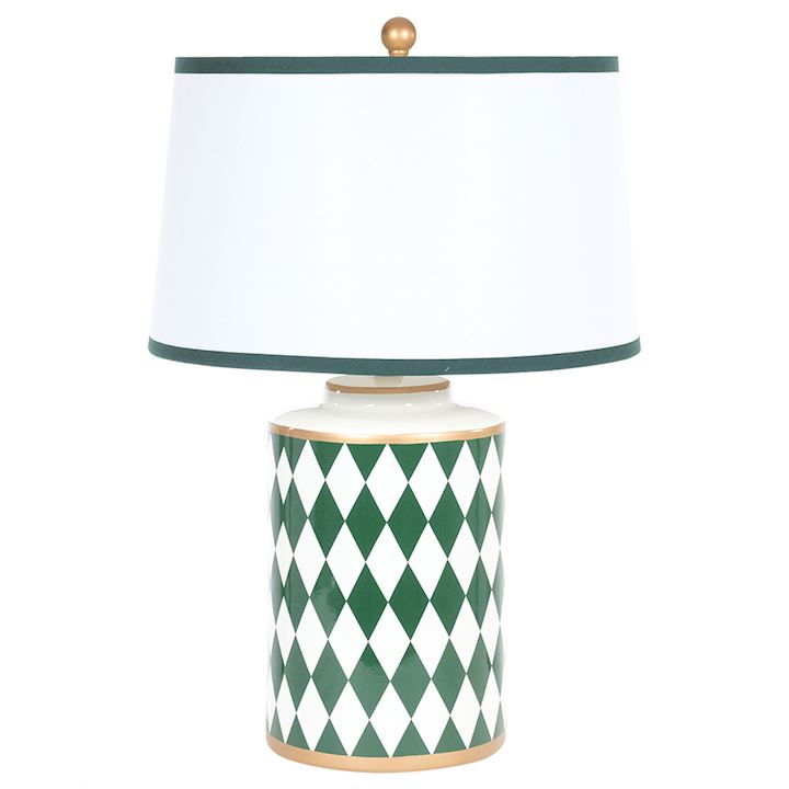 EMERALD GREEN HARLEQUIN TABLE LAMP 43x43x65cm
