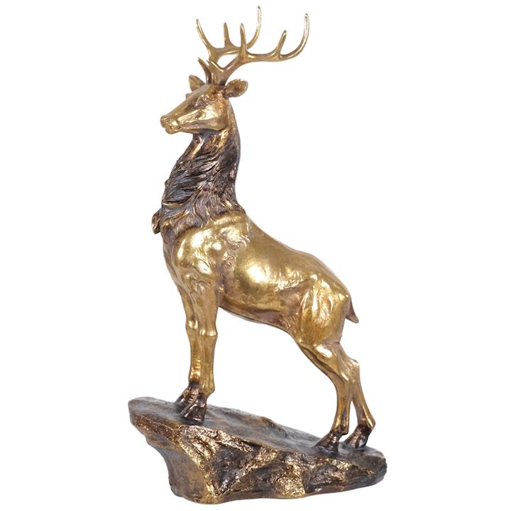 STANDING GOLD STAG 25x10x42cm