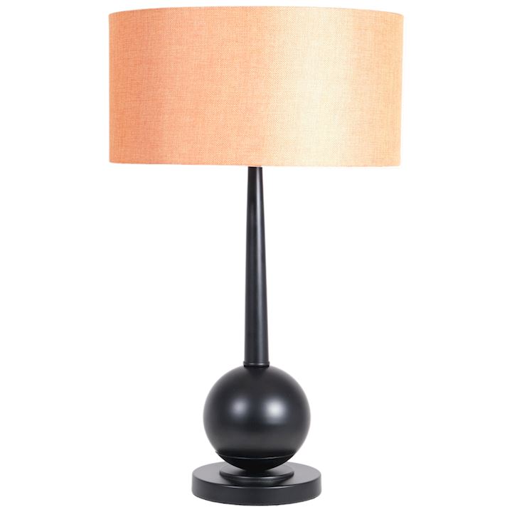 TABLE LAMP WITH ORANGE SHADE 65cm