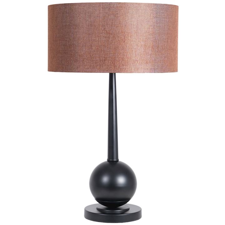 TABLE LAMP WITH BROWN SHADE 65cm
