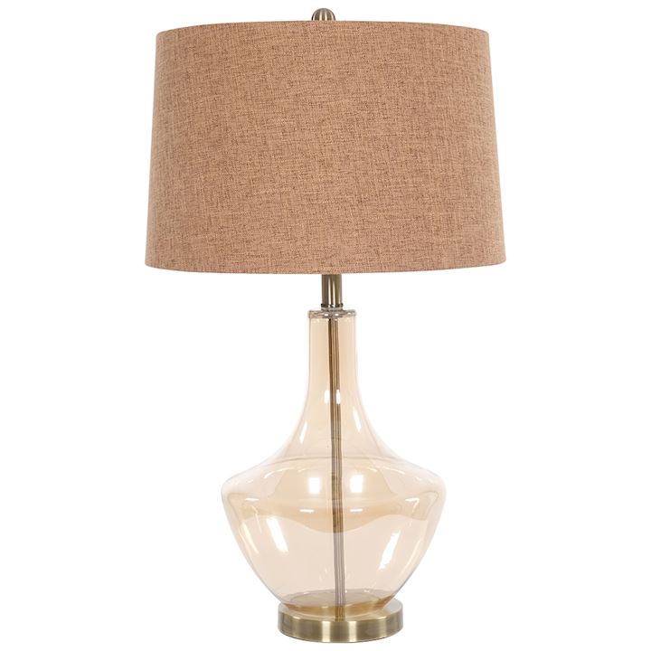 GOLD GLASS TABLE LAMP 42x42x72cm