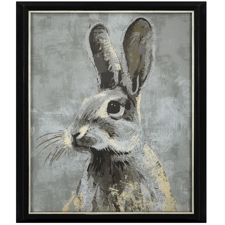 FRAMED HARE PICTURE 40x50cm