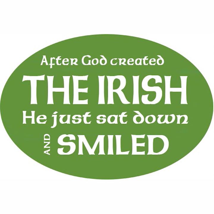 GOD CREATED THE IRISH OVAL PLAQUE