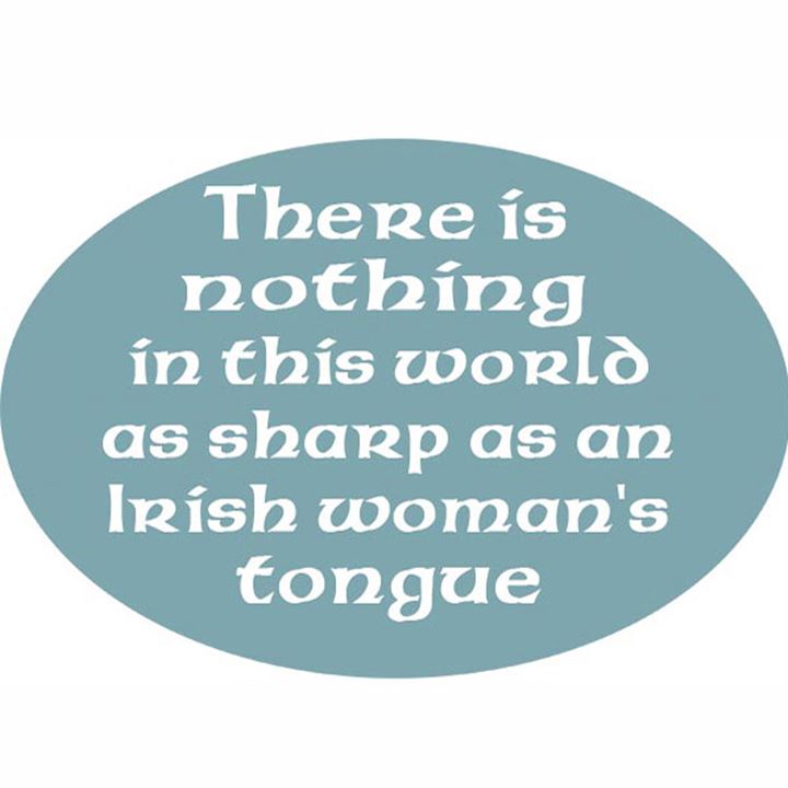 IRISH WOMAN'S TONGUE OVAL PLAQUE