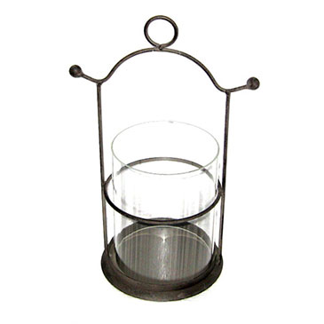 SPECIAL...HANGING CANDLE HOLDER WITH GLASS 20x15x31cm