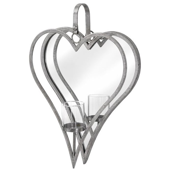 HEART MIRROR WALL SCONCE 50cm
