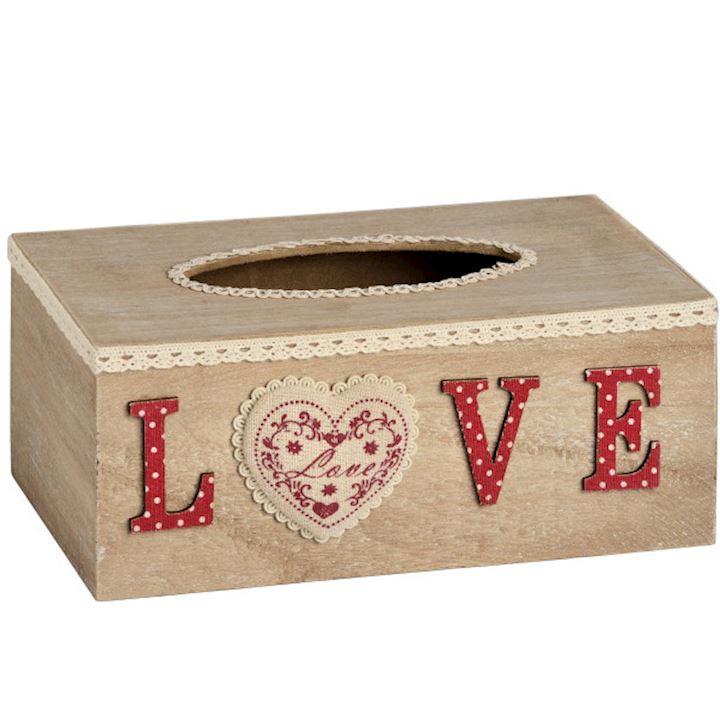 SPECIAL...LOVE TISSUE BOX 24x13x13cm