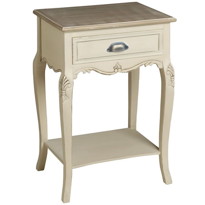 COUNTRY END TABLE/DRAWER 48x36x70cm