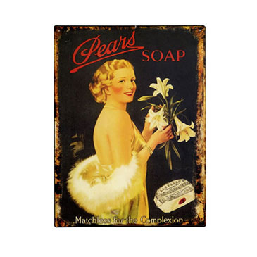 PEARS SOAP TIN PLAQUE