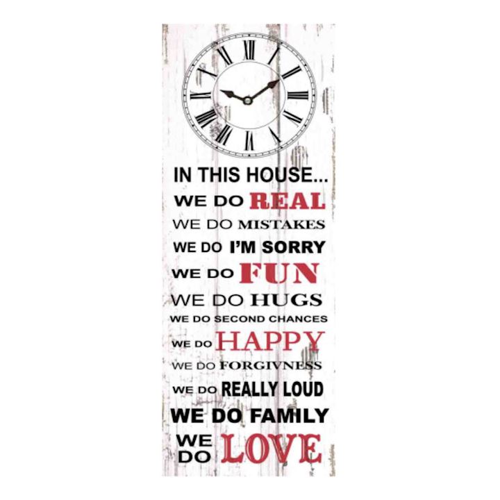 SPECIAL...IN THIS HOUSE CLOCK 25x70cm