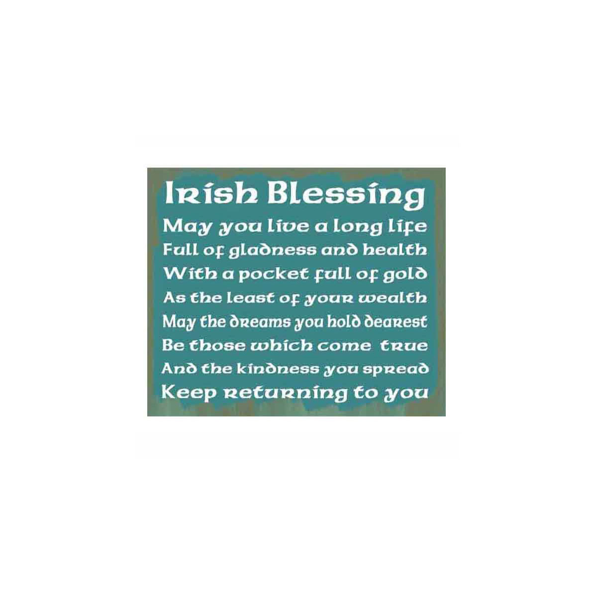 IRISH BLESSING PLAQUE/ROPE 22x18cm