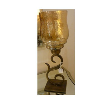 A/Q BRASS SWIRL DESIGN C'LAMP (MOQ 2) 38cm