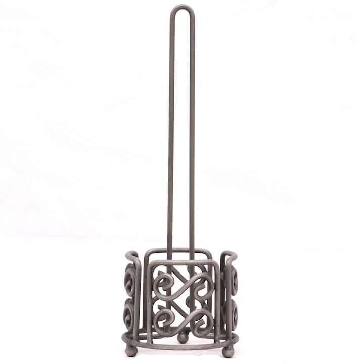 SPECIAL...SPARE TOILET ROLL HOLDER PEWTER 15x15x44cm
