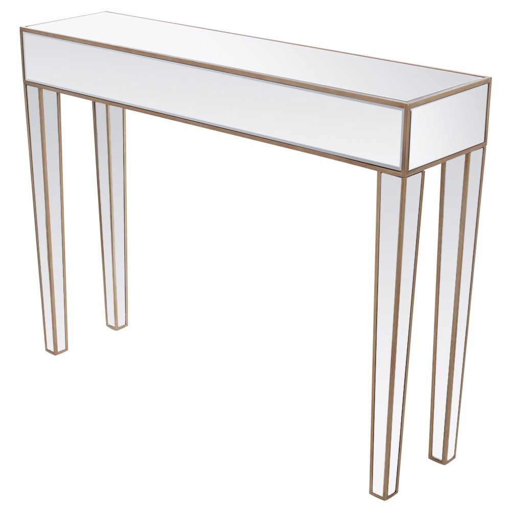 BELFRY MIRRORED TALL CONSOLE TABLE 120x30x92cm