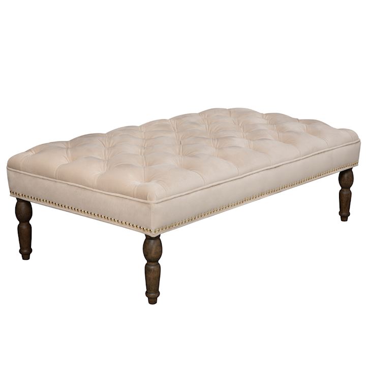 SAND BUTTON PRESSED OTTOMAN 123x73x43cm