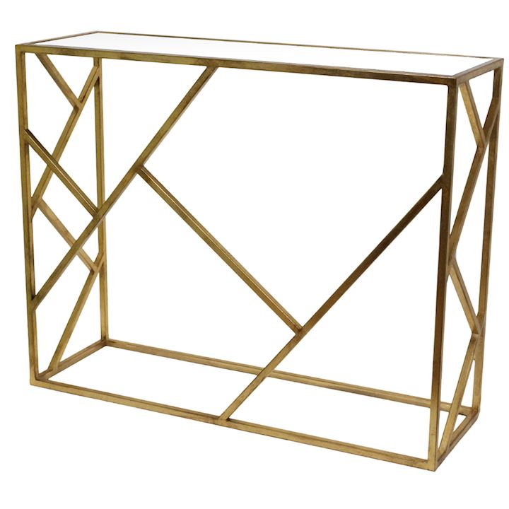 ABSTRACT GOLD CONSOLE MIRROR TOP 100x32x80cm