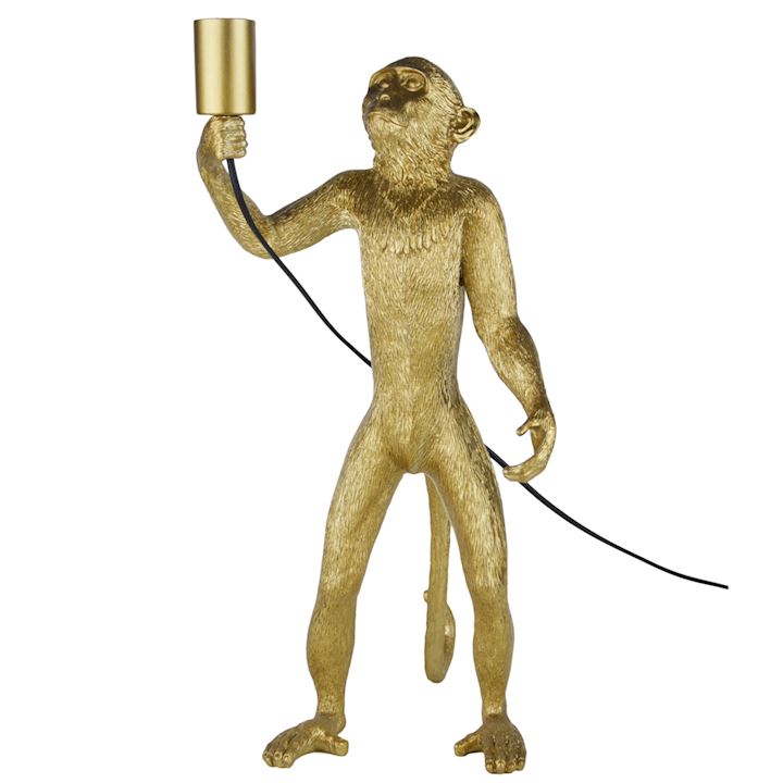 PROMOTION -CAESAR THE MONKEY GOLD TABLE LAMP 25x30x53cm