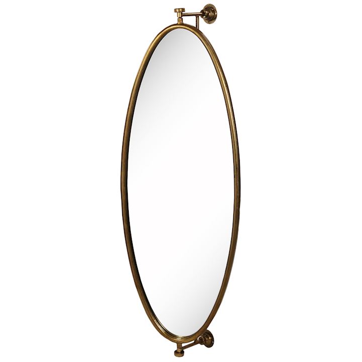 GOLD SWIVEL MIRROR 37x15x110cm