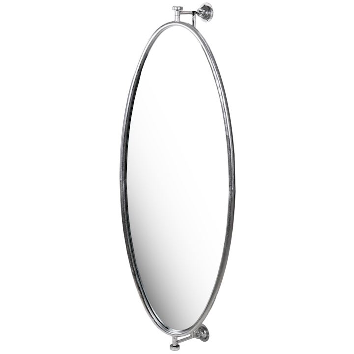 SILVER SWIVEL MIRROR 37x15x110cm