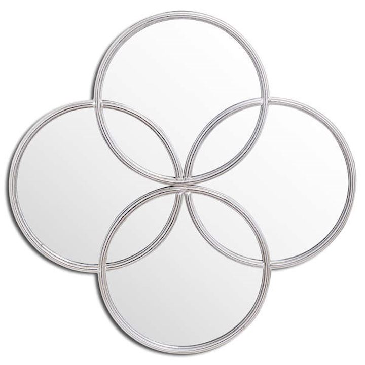 SILVER FOIL CIRCLE OF LIFE MIRROR 120x120cm