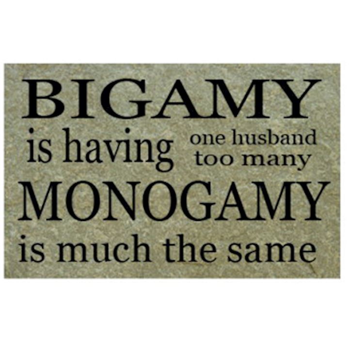 BIGAMY PLAQUE 25x16cm