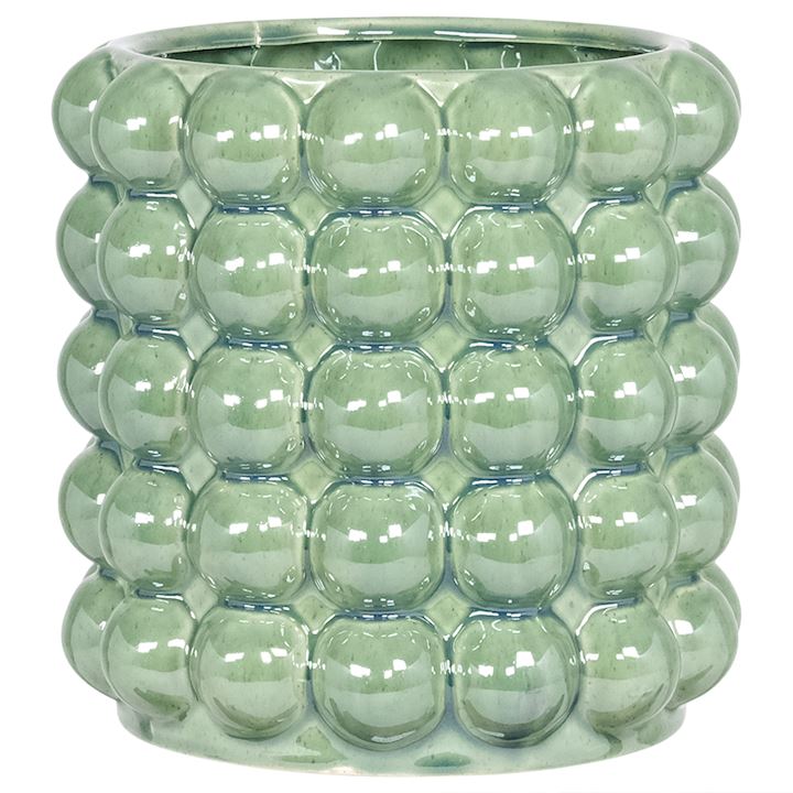 LARGE GREEN BUBBLE PLANTER 21x21x20cm