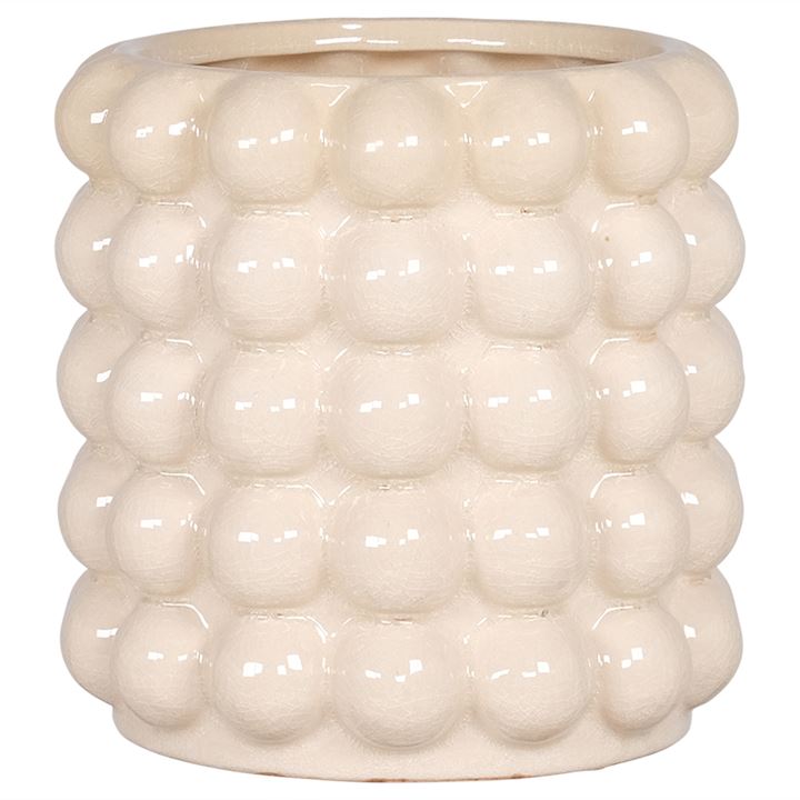 LARGE WHITE BUBBLE PLANTER 21x21x20cm