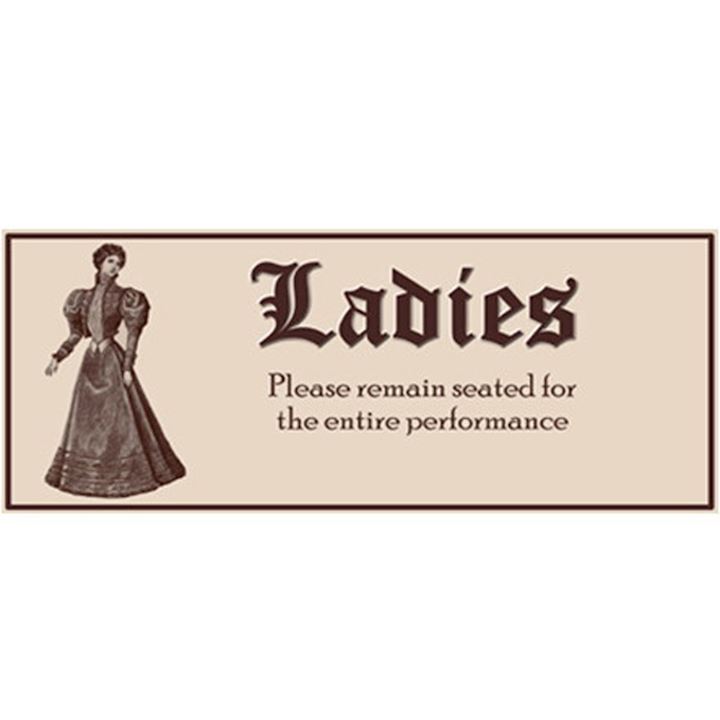 LADIES TOILET SIGN 30x12cm