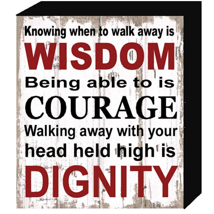 DIGNITY SHELF PLAQUE