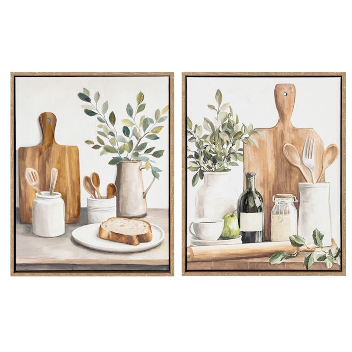 SET OF 2 FRAMED PICTURES 28x35cm
