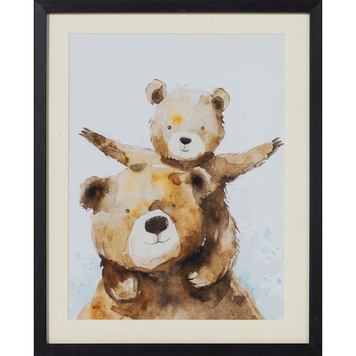 FRAMED TEDDY BEAR PICTURE 40x50cm