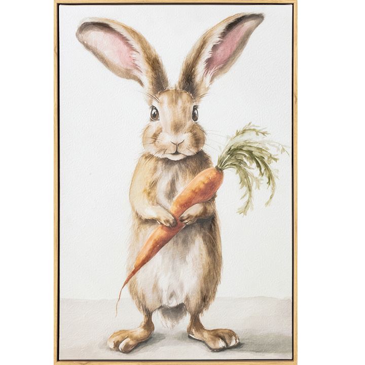 RABBIT WITH CARROT 40x60cm