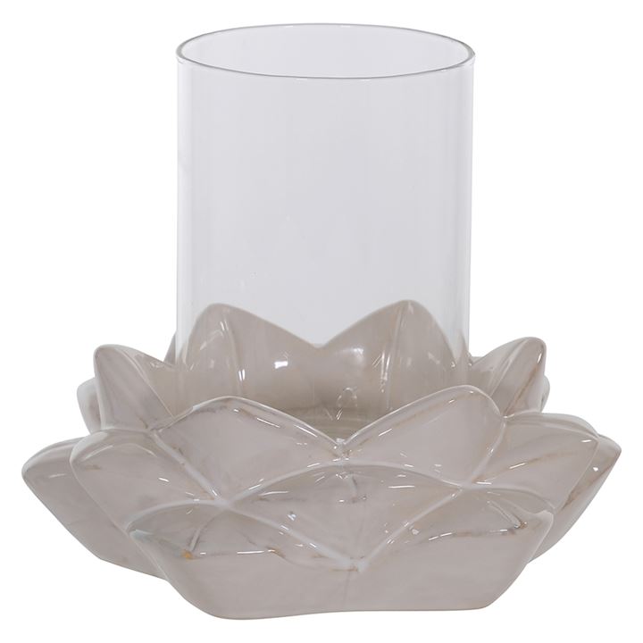 BARI SMALL LOTUS CANDLE HOLDER 25x25x21cm