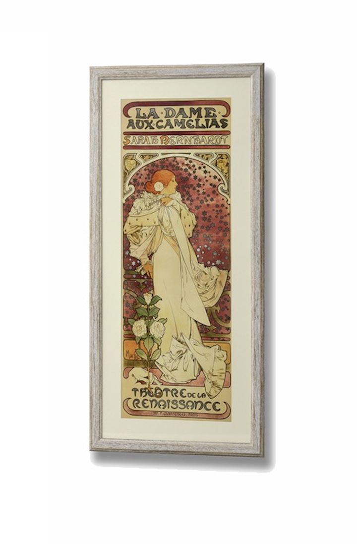 LA DAME FRAMED PRINT 92x39cm