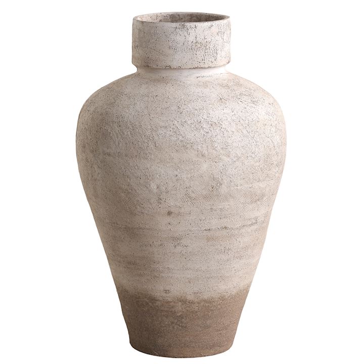 LARGE RUSTIC BEIGE VINTAGE URN 62x99cm